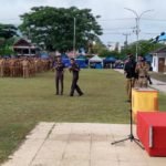 BUPATI KALATIKU IRUP DALAM UPACARA GELAR AKBAR PERSIAPAN PEMILU 2019 