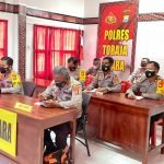 Kapolres Torut Ikuti Giat Vicon Conferensi Terkait Pelaksanaan Vaksinasi Covid-19