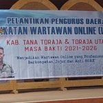 Di Pelantikan Pengurus IWO Toraja Raya, Bupati Theofilus: Kedepankan Profesionalisme Jurnalist